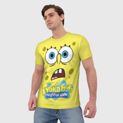 Мужская футболка 3D Спанч Боб квадратные штаны - фото 2