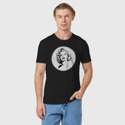 Мужская футболка хлопок Нейросеть - Мэрилин Монро рисунок - фото 2