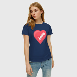 Женская футболка хлопок Love is color - фото 2