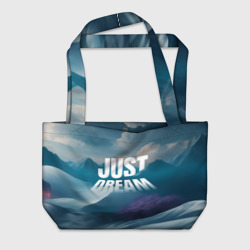 Пляжная сумка 3D Снежные горы just dream