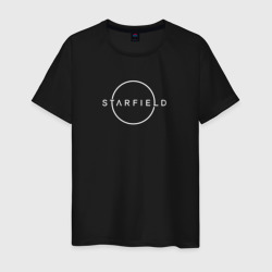 Мужская футболка хлопок Starfield лого белый