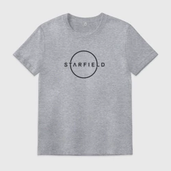 Мужская футболка хлопок Starfield лого черный