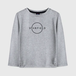 Детский лонгслив хлопок Starfield лого черный