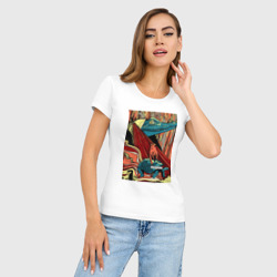 Женская футболка хлопок Slim Пять звезд поставь - черепаха такси - фото 2