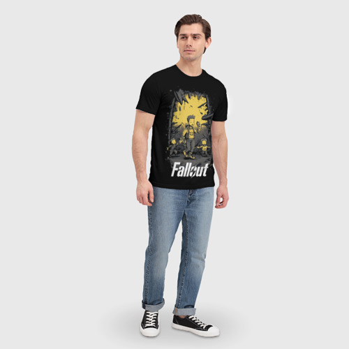 Мужская футболка 3D с принтом Fallout boys, вид сбоку #3