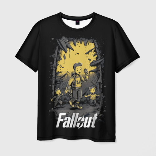 Мужская футболка 3D с принтом Fallout boys, вид спереди #2