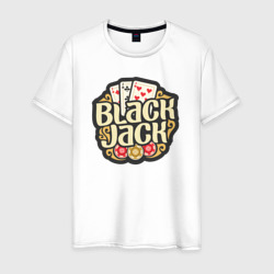 Blackjack – Мужская футболка хлопок с принтом купить со скидкой в -20%