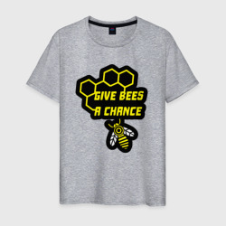 Дай пчёлам шанс – Мужская футболка хлопок с принтом купить со скидкой в -20%