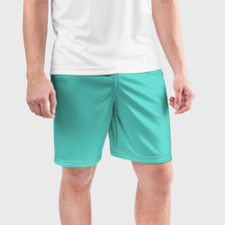 Мужские шорты спортивные Цвет Тиффани - фото 2