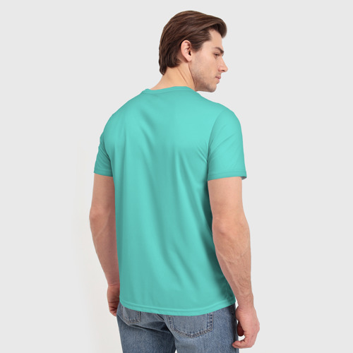 Мужская футболка 3D Цвет Тиффани, цвет 3D печать - фото 4