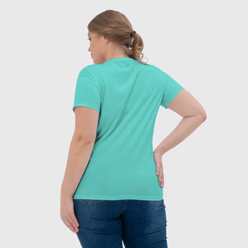 Женская футболка 3D Цвет Тиффани, цвет 3D печать - фото 7