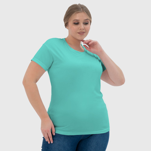 Женская футболка 3D Цвет Тиффани, цвет 3D печать - фото 6