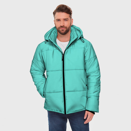 Мужская зимняя куртка 3D Цвет Тиффани, цвет черный - фото 3