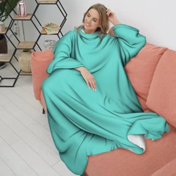 Плед с рукавами Цвет Тиффани - фото 2