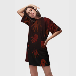 Платье-футболка 3D Кровавые ладони - фото 2