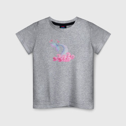 Хвост русалки с брызгами – Детская футболка хлопок с принтом купить со скидкой в -20%