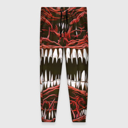 Женские брюки 3D Пасть демона красная