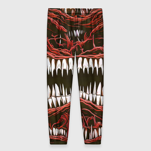 Женские брюки 3D Пасть демона красная, цвет 3D печать - фото 2