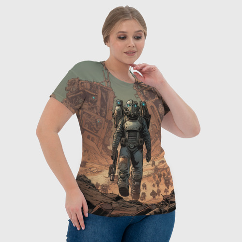 Женская футболка 3D с принтом Fallout пустоши, фото #4