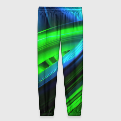 Женские брюки 3D Зеленые абстрактные  элементы, цвет 3D печать - фото 2