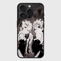 Чехол силиконовый для Apple iPhone 15 Pro матовый Re Zero Ram and Rem