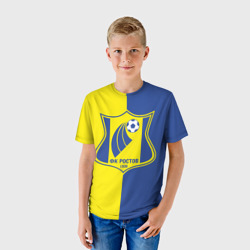 Детская футболка 3D ФК Ростов - жёлто синие - фото 2