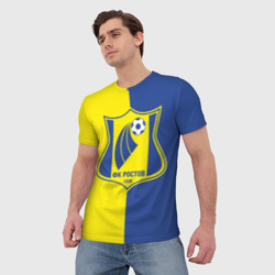 Мужская футболка 3D ФК Ростов - жёлто синие - фото 2