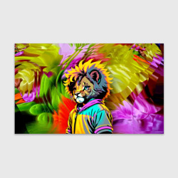 Бумага для упаковки 3D Funny lion cub - pop art