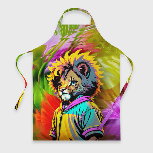 Фартук 3D Funny lion cub - pop art