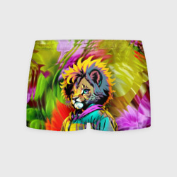 Мужские трусы 3D Funny lion cub - pop art