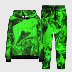Зелёная кислотная неоновая коалесценция – Мужской костюм с толстовкой 3D с принтом купить со скидкой в -20%