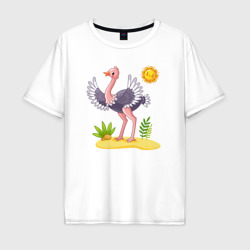 Мужская футболка хлопок Oversize Солнечный страус