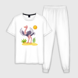 Мужская пижама хлопок Солнечный страус