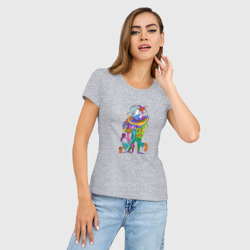 Женская футболка хлопок Slim Abstract funny clowns - фото 2