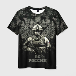 Мужская футболка 3D ВС России спецназ штурмовик