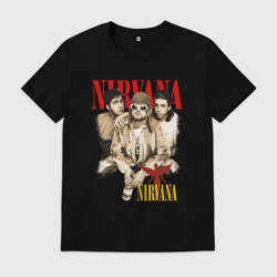 Мужская футболка хлопок Nirvana rock band