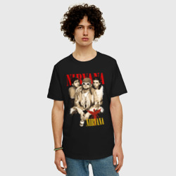 Мужская футболка хлопок Oversize Nirvana rock band - фото 2