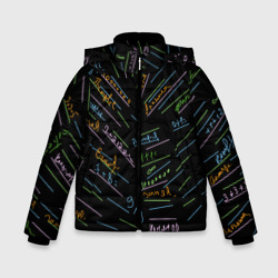 Зимняя куртка для мальчиков 3D цветной дождь полосок