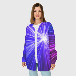 Женская рубашка oversize 3D Космическое свечение - фото 2