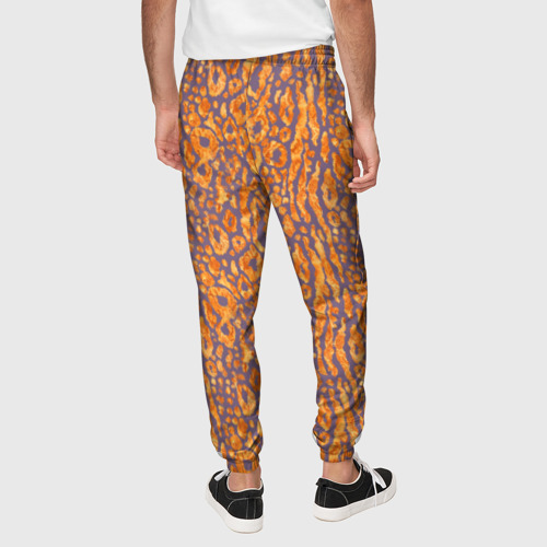 Мужские брюки 3D Леопардовые пятна на сиреневом, цвет 3D печать - фото 5