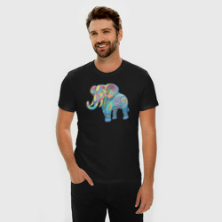 Мужская футболка хлопок Slim Beautiful elephant - фото 2