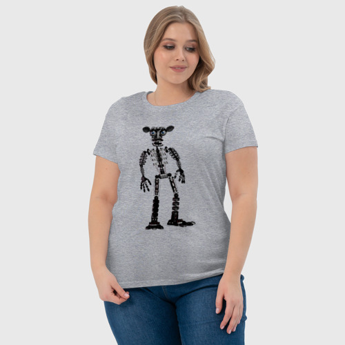 Женская футболка хлопок с принтом Эндоскелет fnaf, фото #4