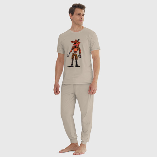 Мужская пижама хлопок с принтом Фокси обычный, вид сбоку #3