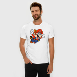 Мужская футболка хлопок Slim Марио летит - фото 2