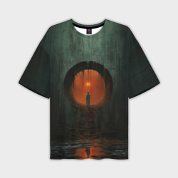 Подземный храм  – Мужская футболка oversize 3D с принтом купить со скидкой в -50%