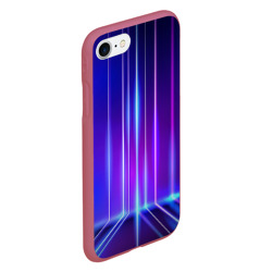 Чехол для iPhone 7/8 матовый Neon glow - vaporwave - strips - фото 2