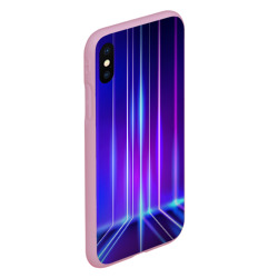 Чехол для iPhone XS Max матовый Neon glow - vaporwave - strips - фото 2