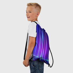 Рюкзак-мешок 3D Neon glow - vaporwave - strips - фото 2