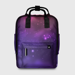 Женский рюкзак 3D Разноцветный космос - неоновое свечение