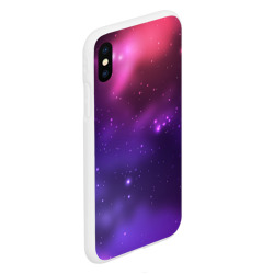 Чехол для iPhone XS Max матовый Разноцветный космос - неоновое свечение - фото 2